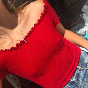 Heart & Hips off the shoulder shirt